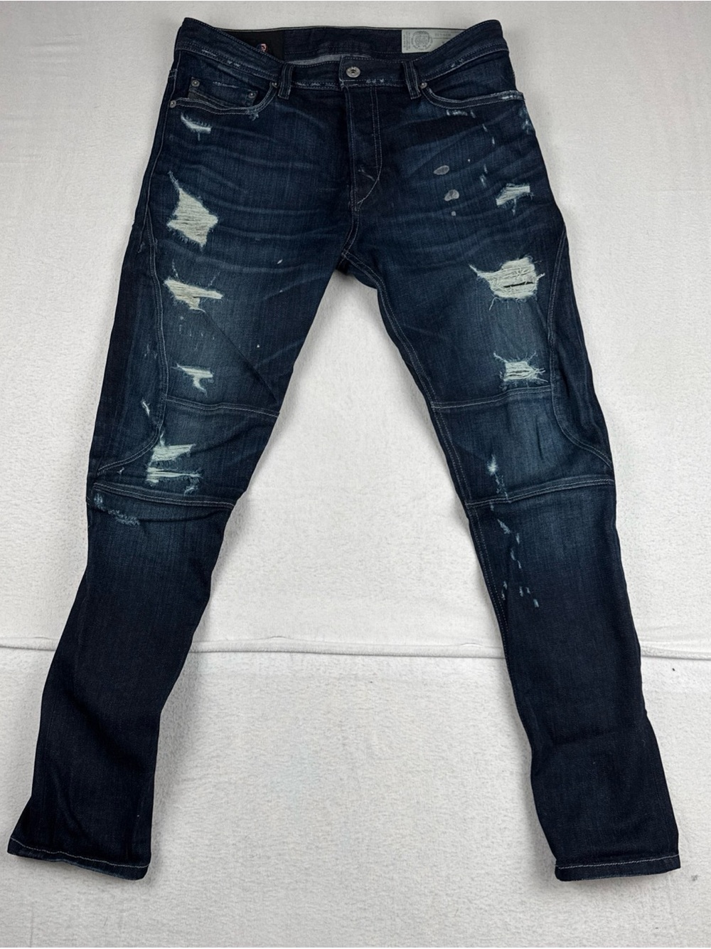 Diesel T/Ride Slim Carrot Distressed Thrashed Mens Jeans fits 31*28 Y2K Urban